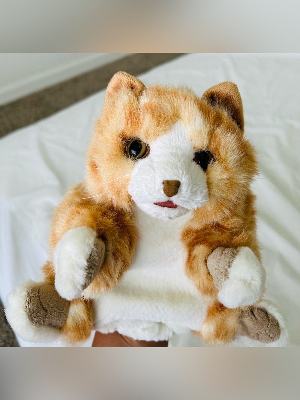 Folkmanis Orange Tabby Kitten Puppet